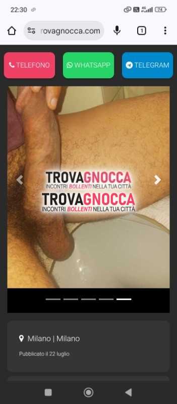 sono bel ragazzo e sono al cerca bellissimo incontro oggi pomeriggio dopo li 18.00chw 6 mesi che non faccio nulla quindi ho voglia pazzesca divertirmi oggi qualche donna matura o ragazza seria solo persone serie